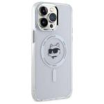 Carcasa Karl Lagerfeld IML Metal Choupette Head, cu MagSafe, compatibila cu iPhone 13 Pro, Alb 5 - lerato.ro