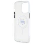 Carcasa Karl Lagerfeld IML Metal Choupette Head, cu MagSafe, compatibila cu iPhone 13 Pro, Alb 8 - lerato.ro