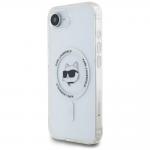 Carcasa Karl Lagerfeld IML Metal Choupette Head, cu MagSafe, compatibila cu iPhone 16e, Alb 3 - lerato.ro