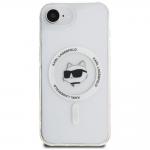 Carcasa Karl Lagerfeld IML Metal Choupette Head, cu MagSafe, compatibila cu iPhone 16e, Alb 2 - lerato.ro