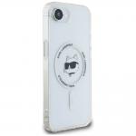 Carcasa Karl Lagerfeld IML Metal Choupette Head, cu MagSafe, compatibila cu iPhone 16e, Alb 5 - lerato.ro