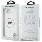 Carcasa Karl Lagerfeld IML Metal Choupette Head, cu MagSafe, compatibila cu iPhone 16e, Alb 9 - lerato.ro