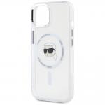 Carcasa Karl Lagerfeld IML Metal Karl Head, cu MagSafe, compatibila cu iPhone 15, Alb 7 - lerato.ro
