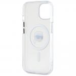 Carcasa Karl Lagerfeld IML Metal Karl Head, cu MagSafe, compatibila cu iPhone 15, Alb 8 - lerato.ro