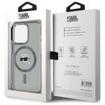 Carcasa Karl Lagerfeld IML Metal Karl Head, cu MagSafe, compatibila cu iPhone 15 Pro, Negru 6 - lerato.ro