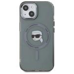 Carcasa Karl Lagerfeld IML Metal Karl Head, cu MagSafe, compatibila cu iPhone 15, Negru 2 - lerato.ro