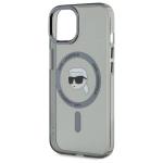 Carcasa Karl Lagerfeld IML Metal Karl Head, cu MagSafe, compatibila cu iPhone 15, Negru 7 - lerato.ro