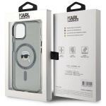 Carcasa Karl Lagerfeld IML Metal Karl Head, cu MagSafe, compatibila cu iPhone 15, Negru 9 - lerato.ro