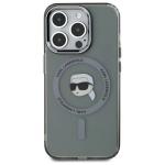 Carcasa Karl Lagerfeld IML Metal Karl Head, cu MagSafe, compatibila cu iPhone 15 Pro Max, Negru 2 - lerato.ro