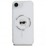 Carcasa Karl Lagerfeld IML Metal Karl Head, cu MagSafe, compatibila cu iPhone 16e, Alb 2 - lerato.ro