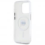 Carcasa Karl Lagerfeld IML Metal Karl Head, cu MagSafe, compatibila cu iPhone 15 Pro, Alb 8 - lerato.ro