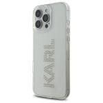 Carcasa Karl Lagerfeld IML, logo din stras, conpatibila cu Iphone 16 Pro Max, Transparent 3 - lerato.ro
