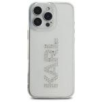 Carcasa Karl Lagerfeld IML, logo din stras, conpatibila cu Iphone 16 Pro Max, Transparent 4 - lerato.ro