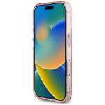Carcasa Karl Lagerfeld IML, logo din stras, conpatibila cu Iphone 16, Roz 6 - lerato.ro