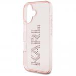 Carcasa Karl Lagerfeld IML, logo din stras, conpatibila cu Iphone 16, Roz 7 - lerato.ro