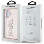 Carcasa Karl Lagerfeld IML, logo din stras, conpatibila cu Iphone 16, Roz 9 - lerato.ro