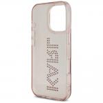 Carcasa Karl Lagerfeld IML, logo din stras, conpatibila cu Iphone 16 Pro, Roz  8 - lerato.ro