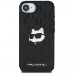 Carcasa Karl Lagerfeld Monogram, cu insigna Choupette, compatibila cu Iphone 16e, Negru 4 - lerato.ro