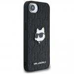 Carcasa Karl Lagerfeld Monogram, cu insigna Choupette, compatibila cu Iphone 16e, Negru 5 - lerato.ro