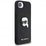 Carcasa Karl Lagerfeld Monogram, cu insigna Karl, compatibila cu Iphone 16e, Negru 5 - lerato.ro
