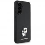 Carcasa Karl Lagerfeld Saffiano cu logo metalic K&C ccompatibila cu Samsung Galaxy A56, Negru 4 - lerato.ro