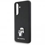 Carcasa Karl Lagerfeld Saffiano cu logo metalic K&C ccompatibila cu Samsung Galaxy A56, Negru 6 - lerato.ro