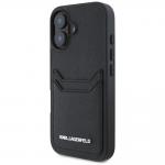 Carcasa Karl Lagerfeld HC Grained PU, cu suport pentru card, compatibila cu iPhone 16, Negru 3 - lerato.ro