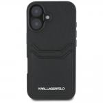 Carcasa Karl Lagerfeld HC Grained PU, cu suport pentru card, compatibila cu iPhone 16, Negru 4 - lerato.ro