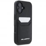 Carcasa Karl Lagerfeld HC Grained PU, cu suport pentru card, compatibila cu iPhone 16, Negru 2 - lerato.ro