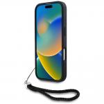Carcasa Karl Lagerfeld din piele cu initiale logo si snur pentru prindere, compatibila cu Iphone 16 Pro, Negru 5 - lerato.ro