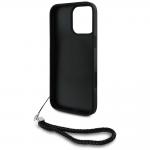 Carcasa Karl Lagerfeld din piele cu initiale logo si snur pentru prindere, compatibila cu Iphone 16 Pro, Negru 7 - lerato.ro