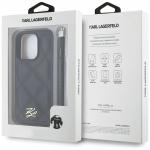Carcasa Karl Lagerfeld din piele cu initiale logo si snur pentru prindere, compatibila cu Iphone 16 Pro, Negru 8 - lerato.ro