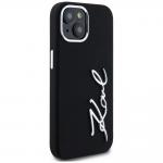 Carcasa Karl Lagerfeld, logo din silicon, compatibila cu Iphone 15, Negru 5 - lerato.ro