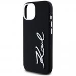 Carcasa Karl Lagerfeld, logo din silicon, compatibila cu Iphone 15, Negru 7 - lerato.ro