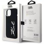 Carcasa Karl Lagerfeld, logo din silicon, compatibila cu Iphone 15, Negru 9 - lerato.ro