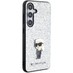 Carcasa Karl Lagerfeld Fixed Glitter Ikonik, Logo Metalic, compatibil cu Samsung Galaxy S24 Plus, Argintiu 5 - lerato.ro