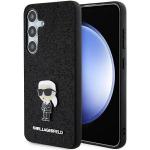 Carcasa Karl Lagerfeld Fixed Glitter Ikonik, Logo Metalic, compatibil cu Samsung Galaxy S24 Plus, Negru 4 - lerato.ro