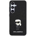 Carcasa Karl Lagerfeld Fixed Glitter Ikonik, Logo Metalic, compatibil cu Samsung Galaxy S24 Plus, Negru 2 - lerato.ro