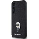Carcasa Karl Lagerfeld Fixed Glitter Ikonik, Logo Metalic, compatibil cu Samsung Galaxy A55, Negru 3 - lerato.ro