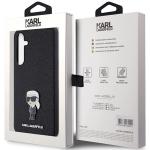Carcasa Karl Lagerfeld Fixed Glitter Ikonik, Logo Metalic, compatibil cu Samsung Galaxy A55, Negru 9 - lerato.ro