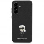 Carcasa Karl Lagerfeld Fixed Glitter Ikonik, Logo Metalic, compatibil cu Samsung Galaxy A56, Negru 2 - lerato.ro