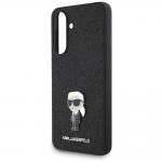 Carcasa Karl Lagerfeld Fixed Glitter Ikonik, Logo Metalic, compatibil cu Samsung Galaxy A56, Negru 6 - lerato.ro
