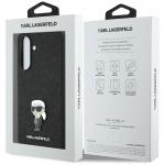 Carcasa Karl Lagerfeld Fixed Glitter Ikonik, Logo Metalic, compatibil cu Samsung Galaxy A56, Negru 8 - lerato.ro