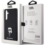 Carcasa Karl Lagerfeld Fixed Glitter Ikonik, Logo Metalic, compatibil cu Samsung Galaxy A35, Negru 9 - lerato.ro