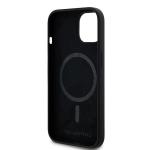 Carcasa Silicone Karl Lagerfeld, logo K&C, cu MagSafe, compatibila cu iPhone 15 Plus / 14 Plus, Negru 8 - lerato.ro