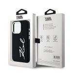 Carcasa din silicon cu logo metalic Karl Lagerfeld compatibila cu iPhone 15 Pro, Negru 9 - lerato.ro
