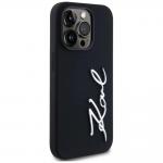 Carcasa din silicon cu logo metalic Karl Lagerfeld compatibila cu iPhone 14 Pro, Negru 5 - lerato.ro