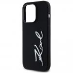 Carcasa din silicon cu logo metalic Karl Lagerfeld compatibila cu iPhone 14 Pro, Negru 7 - lerato.ro