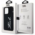 Carcasa din silicon cu logo metalic Karl Lagerfeld compatibila cu iPhone 14 Pro, Negru 9 - lerato.ro