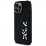 Carcasa din silicon cu logo metalic Karl Lagerfeld compatibila cu iPhone 14 Pro Max, Negru 3 - lerato.ro